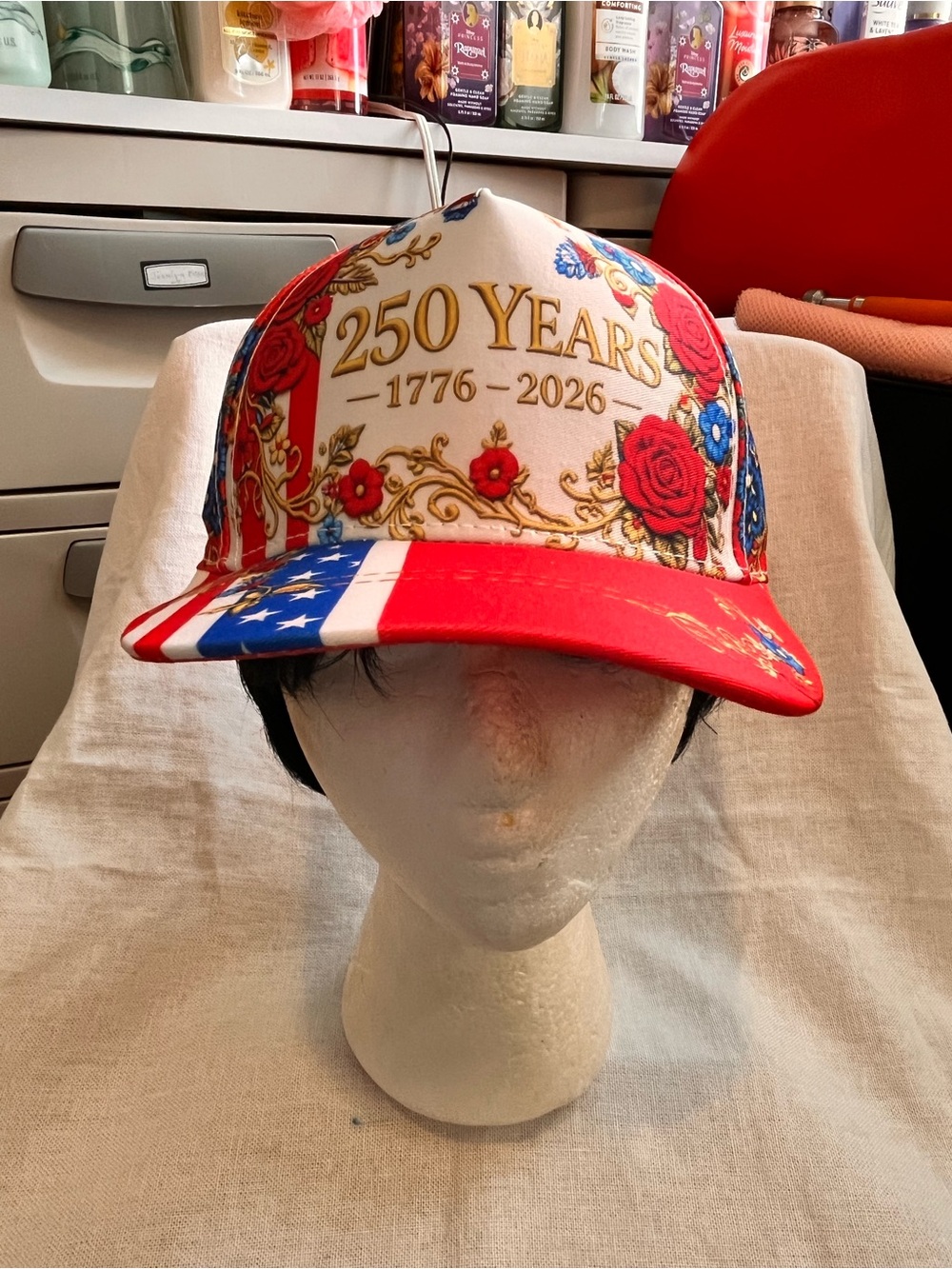 Beautiful 250 Years 1776-2026 Patriotic Ball Cap